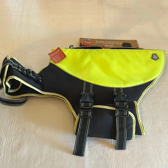Arcadia Trail *NWT* High Visibility Flotation Aid Dog Vest Coat, Yellow - Picture 6 of 15